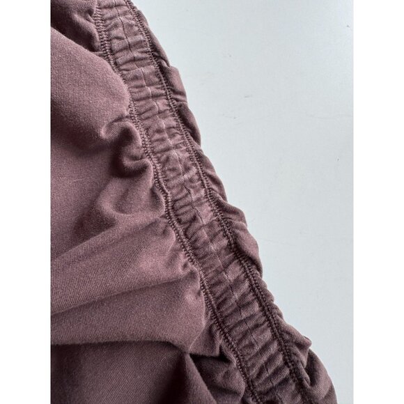 Aritzia TNA Chill Malibu Brown Cotton Jersey Ruched Mini Tank Dress, Size S - Picture 8 of 12